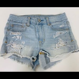American Eagle high waisted jean shorts